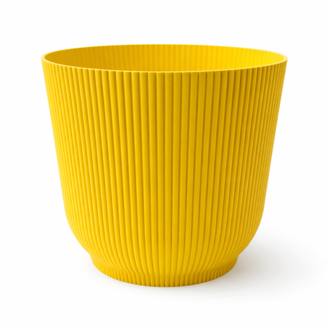 Modern Indoor & Outdoor Plant Pot 30cm - Large Ribbed Planter for Houseplants Patio Home Monstera
